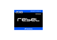2018 Honda CMX500 REBEL- Owners manual EN